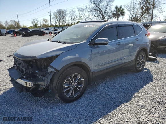 2022 Honda CR-V EX-L with VIN 5J6RW1H85NA018737, listed as a Copart auction lot 44296885 with 57,865 mi miles and Non Repairable. Bid and sale history available at carsss.com. Image 1.