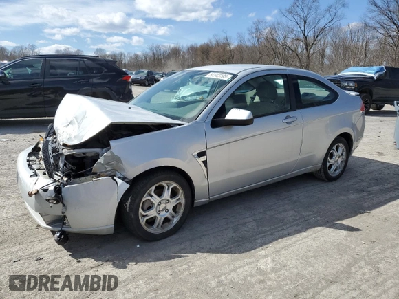 2008 Ford Focus SE with VIN 1FAHP33N48W274341, listed as a Copart auction lot 50343195 with 295,386 mi miles and Salvage Title. Bid and sale history available at carsss.com. Image 1.