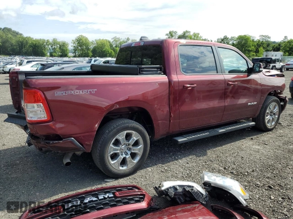 2022 Ram 1500 Big Horn z VIN 1C6RRFFGXNN296442, wystawiony jako Copart lot #64558045 z przebiegiem 33 925 mil mil oraz Szkoda całkowita • Salvage title. Historia ofert i sprzedaży dostępna na DreamBid. Obrazek 3.