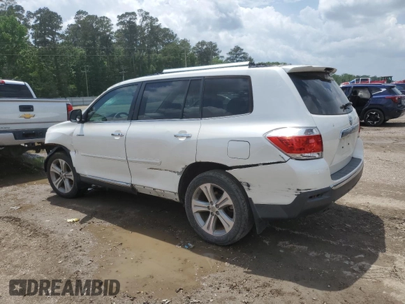 2013 Toyota Highlander Limited with VIN 5TDYK3EH8DS133041, listed as a Copart auction lot 53055525 with Not provided miles and Salvage title. Bid and sale history available at DreamBid. Image 2.