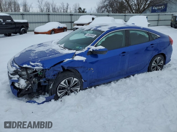 2017 Honda Civic Sedan EX-T with VIN 19XFC1F37HE201311, listed as a Copart auction lot 45459485 with 27,517 mi miles and Salvage Title. Bid and sale history available at carsss.com. Image 1.