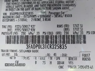 2012 Ford Fusion Hybrid с VIN 3FADP0L31CR325835, выставлен на аукционе IAAI как лот 41982489 с пробегом 124 266 миль миль и . История ставок и продаж доступна на DreamBid. Изображение 9.