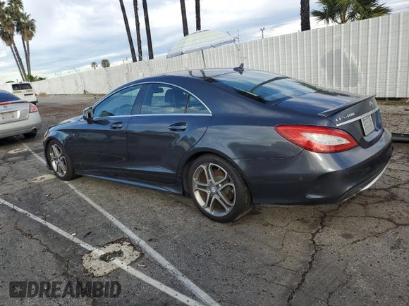 2015 Mercedes-Benz CLS-Class CLS 400 with VIN WDDLJ6FBXFA134822, listed as a Copart auction lot 82959723 with 33,754 mi miles. Bid and sale history available at carsss.com. Image 2.
