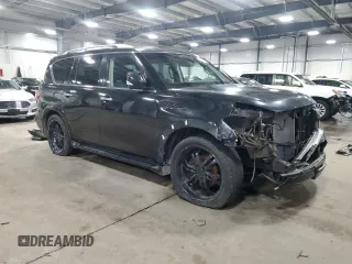 2011 Infiniti QX56 7-passenger with VIN JN8AZ2NE4B9000970, listed as a Copart auction lot 79907174 with 215,410 mi miles and Salvage Title. Bid and sale history available at carsss.com. Image 4.