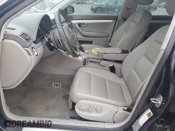2008 Audi A4 2.0T с VIN WAUDF78E48A161849, выставлен на аукционе Copart как лот 54259165 с пробегом 87 452 миль миль и Чистый • Clean title. История ставок и продаж доступна на DreamBid. Изображение 7.