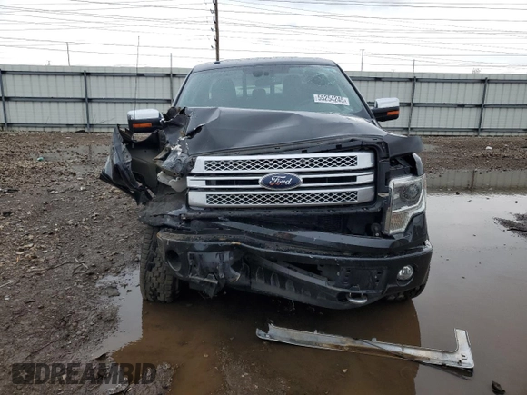 2013 Ford F-150 XL with VIN 1FTFW1ET7DFD31727, listed as a Copart auction lot 55254245 with 103,050 mi miles and Salvage title. Bid and sale history available at DreamBid. Image 5.