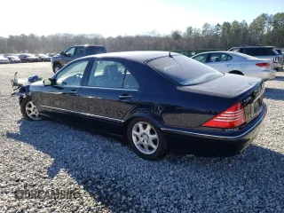 2002 Mercedes-Benz S-Class 4.3L with VIN WDBNG70J92A269984, listed as a Copart auction lot 46418465 with 0 mi miles and Salvage Title. Bid and sale history available at carsss.com. Image 2.