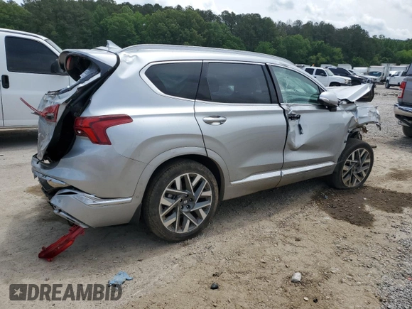 2023 Hyundai Santa Fe Calligraphy with VIN 5NMS54AL1PH647057, listed as a Copart auction lot 55030445 with 21,529 mi miles and Salvage title. Bid and sale history available at DreamBid. Image 3.