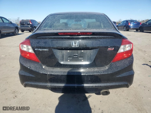 2012 Honda Civic Sdn Si with VIN 2HGFB6E59CH702153, listed as a Copart auction lot 42801535 with NaN miles and Salvage Title. Bid and sale history available at carsss.com. Image 6.