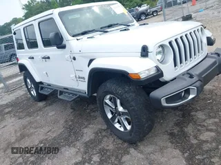2019 Jeep Wrangler Unlimited Sahara with VIN 1C4HJXEN2KW558851, listed as a IAAI auction lot 42205584 with 175,701 mi miles and . Bid and sale history available at DreamBid. Image 1.