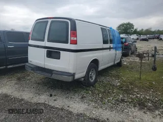 2018 Chevrolet Express Cargo z VIN 1GCWGAFG7J1906965, wystawiony jako Copart lot #56163435 z przebiegiem Nie podano mil oraz Szkoda całkowita • Salvage title. Historia ofert i sprzedaży dostępna na DreamBid. Obrazek 3.