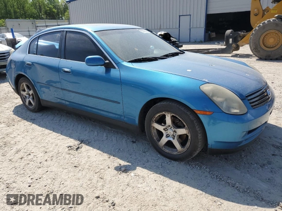 2003 Infiniti G35 w/Leather with VIN JNKCV51E33M302464, listed as a Copart auction lot 53790635 with 86,270 mi miles and Salvage Title. Bid and sale history available at DreamBid. Image 4.
