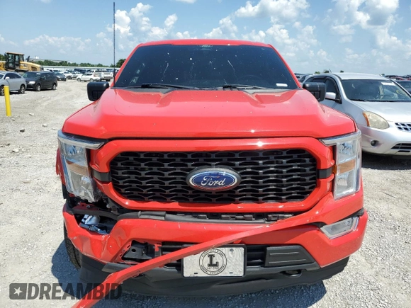 2022 Ford F-150 XL with VIN 1FTFW1E50NKD66183, listed as a Copart auction lot 62150545 with 64,968 mi miles and Salvage title. Bid and sale history available at DreamBid. Image 5.