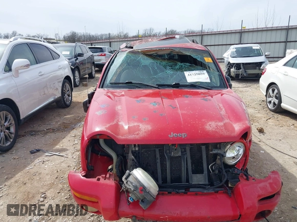 2002 Jeep Liberty Limited with VIN 1J4GL58K22W193285, listed as a IAAI auction lot 41725059 with Not Provided miles and . Bid and sale history available at carsss.com. Image 6.