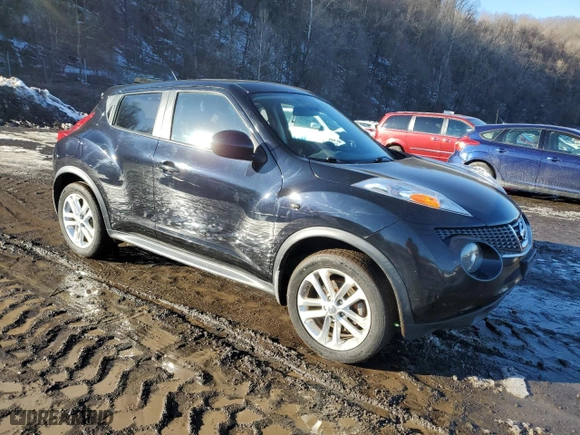 2012 Nissan Juke SV with VIN JN8AF5MV5CT114721, listed as a Copart auction lot 46484245 with 112,108 mi miles and Salvage Title. Bid and sale history available at carsss.com. Image 4.