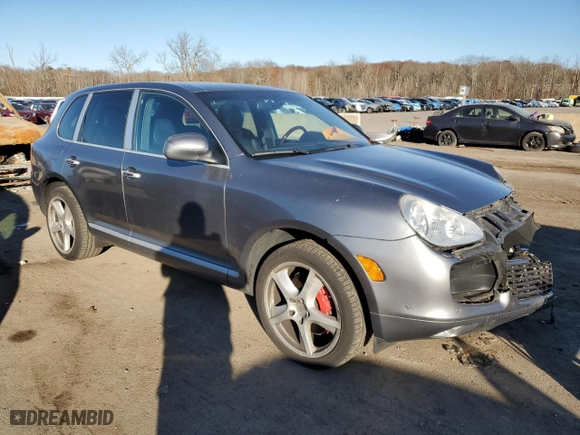2004 Porsche Cayenne Turbo with VIN WP1AC29P24LA94165, listed as a Copart auction lot 81090334 with 49,635 mi miles and Salvage Title. Bid and sale history available at carsss.com. Image 4.