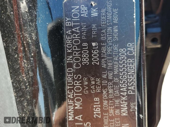 2016 Kia Forte LX z VIN KNAFK4A65G5555308, wystawiony jako Copart lot #55080565 z przebiegiem 49 250 mil mil oraz Szkoda całkowita • Salvage title. Historia ofert i sprzedaży dostępna na DreamBid. Obrazek 12.