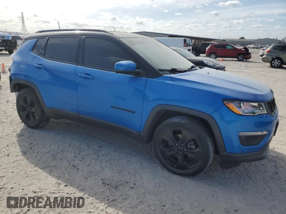 2018 Jeep Compass Latitude with VIN 3C4NJCBB9JT300224, listed as a Copart auction lot 49229115 with 108,081 mi miles and Salvage Title. Bid and sale history available at carsss.com. Image 4.