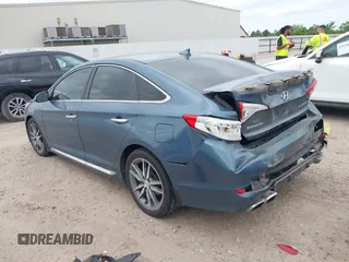 2015 Hyundai Sonata Sport with VIN 5NPE34AB5FH163825, listed as a IAAI auction lot 42013743 with Not Provided miles and . Bid and sale history available at carsss.com. Image 3.