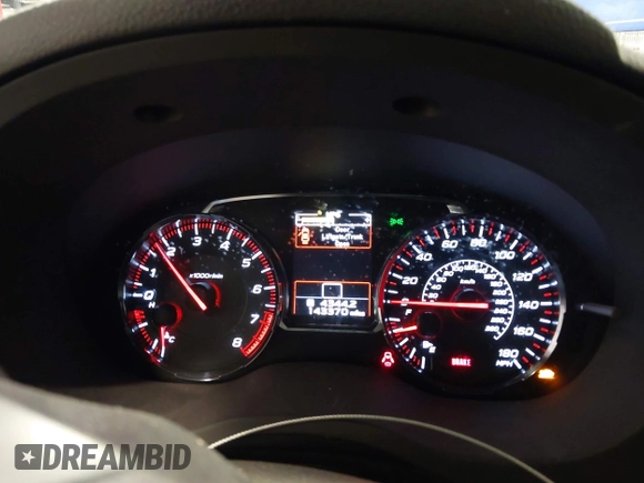 2018 Subaru WRX with VIN JF1VA1A69J9800178, listed as a IAAI auction lot 41644757 with 143,370 mi miles. Bid and sale history available at carsss.com. Image 7.