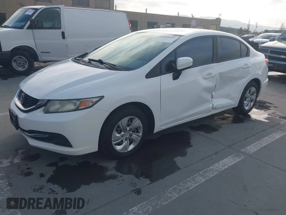 2014 Honda Civic LX with VIN 19XFB2F52EE200749, listed as a IAAI auction lot 42004489 with 213,818 mi miles and . Bid and sale history available at DreamBid. Image 2.