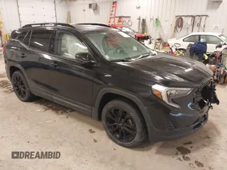 2019 GMC Terrain SLE with VIN 3GKALTEV9KL101307, listed as a IAAI auction lot 41553370 with 82,760 mi miles. Bid and sale history available at carsss.com. Image 1.