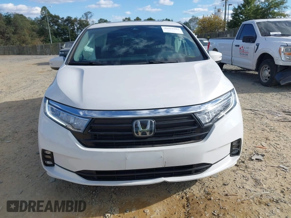 2024 Honda Odyssey EX-L with VIN 5FNRL6H65RB007535, listed as a IAAI auction lot 40602982 with 6,097 mi miles and . Bid and sale history available at DreamBid. Image 12.