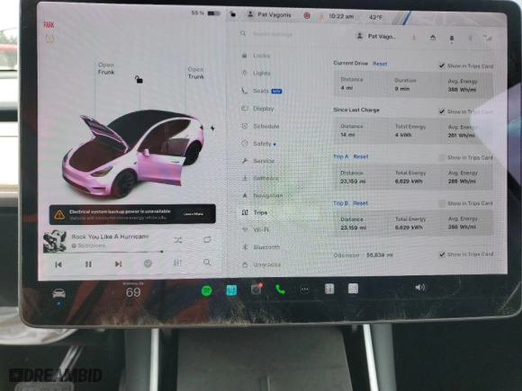 2020 Tesla Model Y Long Range with VIN 5YJYGDEE0LF045441, listed as a Copart auction lot 47752985 with NaN miles and Salvage Title. Bid and sale history available at carsss.com. Image 9.