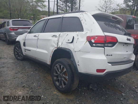2016 Jeep Grand Cherokee Limited 75th Anniversary with VIN 1C4RJFBG0GC441492, listed as a IAAI auction lot 41974876 with 136,525 mi miles and . Bid and sale history available at DreamBid. Image 3.