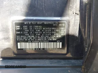 2013 Subaru Outback 2.5i with VIN 4S4BRBAC3D1288093, listed as a IAAI auction lot 42665960 with 177,789 mi miles and . Bid and sale history available at DreamBid. Image 9.