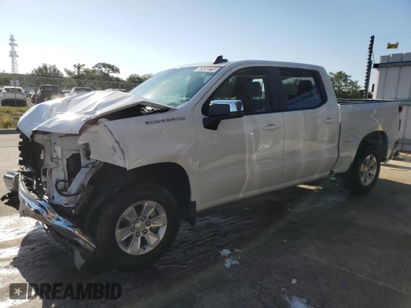 2025 Chevrolet Silverado 1500 LT with VIN 2GCPACED1S1120406, listed as a Copart auction lot 53450275 with 9,595 mi miles and Clean Title. Bid and sale history available at DreamBid. Image 1.
