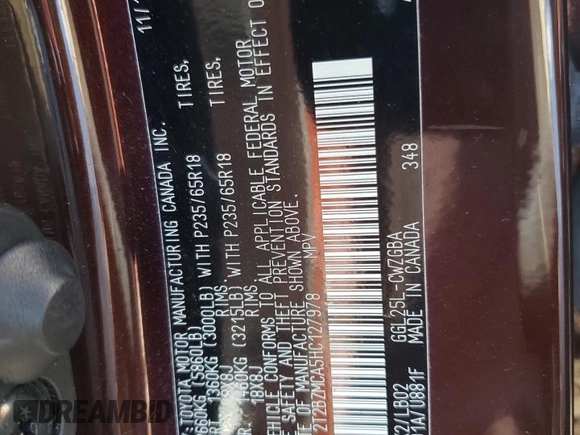 2017 Lexus RX with VIN 2T2BZMCA5HC127978, listed as a Copart auction lot 72289002 with 41,816 mi miles. Bid and sale history available at carsss.com. Image 12.