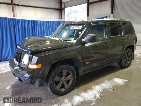 2017 Jeep Patriot 75th Anniversary with VIN 1C4NJRBB2HD168832, listed as a Copart auction lot 44936295 with 91,953 mi miles and Salvage Title. Bid and sale history available at carsss.com. Image 1.