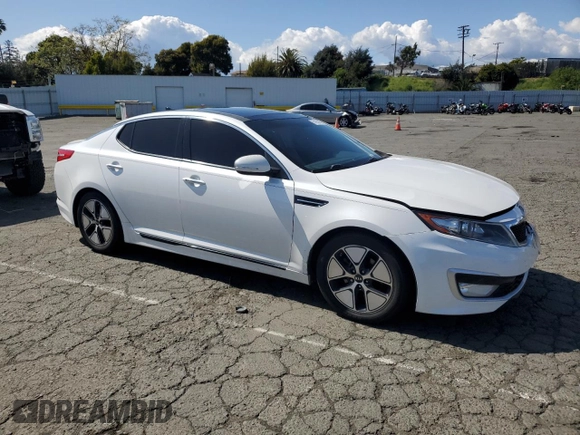 2012 Kia Optima Hybrid with VIN KNAGM4AD8C5019587, listed as a Copart auction lot 51958435 with 128,877 mi miles and Salvage Title. Bid and sale history available at carsss.com. Image 4.