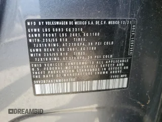2022 Volkswagen Tiguan SE z VIN 3VV2B7AX2NM060360, wystawiony jako Copart lot #60428065 z przebiegiem 29 272 mil mil oraz Czysty tytuł • Clean title. Historia ofert i sprzedaży dostępna na DreamBid. Obrazek 14.