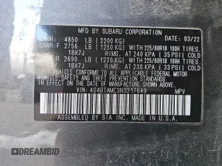 2022 Subaru Outback Limited with VIN 4S4BTAMC3N3217649, listed as a Copart auction lot 43477615 with 39,121 mi miles and Clean Title. Bid and sale history available at DreamBid. Image 13.