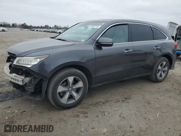 2014 Acura MDX with VIN 5FRYD3H27EB015567, listed as a Copart auction lot 48972145 with 120,245 mi miles and Salvage Title. Bid and sale history available at carsss.com. Image 1.