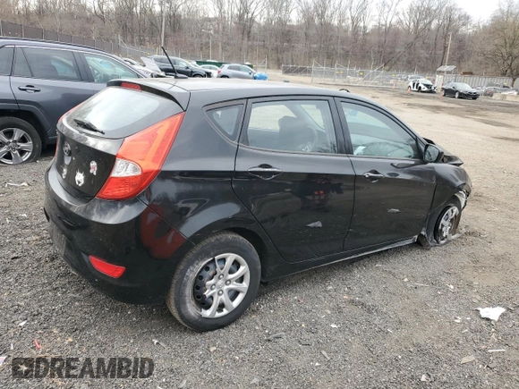 2014 Hyundai Accent GS with VIN KMHCT5AE7EU164871, listed as a Copart auction lot 51060725 with Not Provided miles and Salvage Title. Bid and sale history available at carsss.com. Image 3.