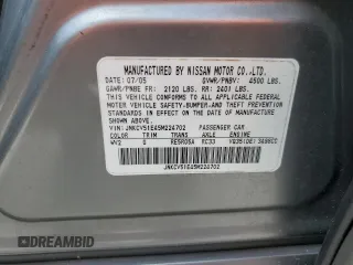2005 Infiniti G35 with VIN JNKCV51E45M224702, listed as a Copart auction lot 54162135 with 208,872 mi miles and Non Repairable. Bid and sale history available at DreamBid. Image 12.