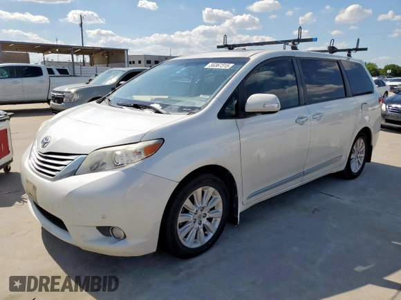 2014 Toyota Sienna XLE с VIN 5TDYK3DCXES480958, выставлен на аукционе Copart как лот 56367315 с пробегом 160 064 миль миль и Списание • Salvage title. История ставок и продаж доступна на DreamBid. Изображение 1.