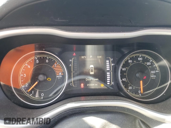 2016 Jeep Cherokee Latitude with VIN 1C4PJMCS9GW215870, listed as a Copart auction lot 57992675 with 212,594 mi miles and Salvage title. Bid and sale history available at DreamBid. Image 9.