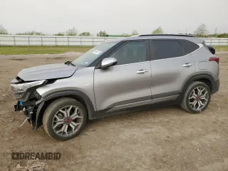 2023 Kia Seltos SX with VIN KNDETCA24P7369153, listed as a Copart auction lot 49863175 with 12,752 mi miles and Salvage title. Bid and sale history available at DreamBid. Image 1.
