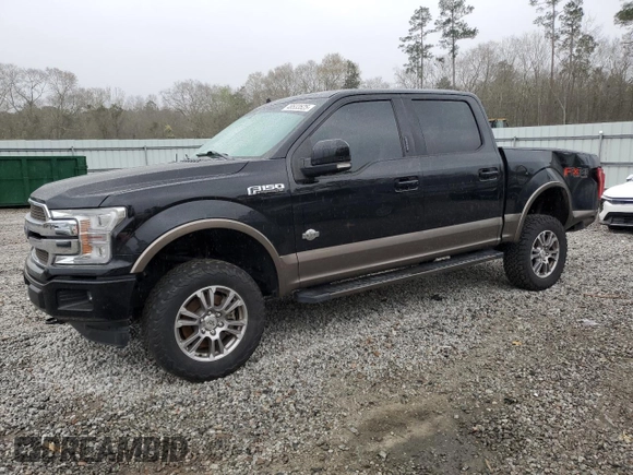 2018 Ford F-150 XL with VIN 1FTEW1EG0JFE35423, listed as a Copart auction lot 48533525 with 96,045 mi miles and Salvage Title. Bid and sale history available at carsss.com. Image 1.