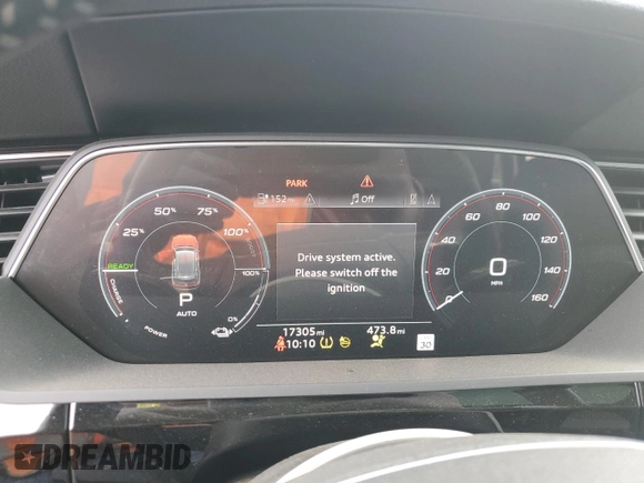 2021 Audi e-tron Premium Plus with VIN WA1LAAGE9MB026280, listed as a Copart auction lot 72775234 with 17,305 mi miles and Salvage Title. Bid and sale history available at DreamBid. Image 9.