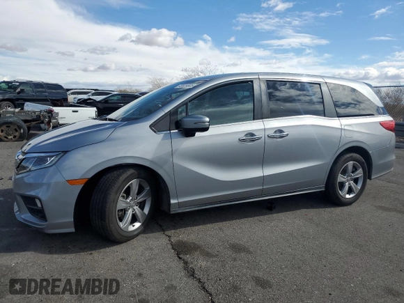 2020 Honda Odyssey EX with VIN 5FNRL6H5XLB009666, listed as a Copart auction lot 45526805 with 81,622 mi miles and Salvage Title. Bid and sale history available at DreamBid. Image 1.