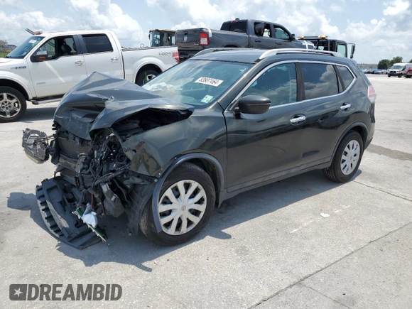 2016 Nissan Rogue S with VIN 5N1AT2MNXGC863261, listed as a Copart auction lot 53807464 with 109,166 mi miles and Salvage Title. Bid and sale history available at DreamBid. Image 1.