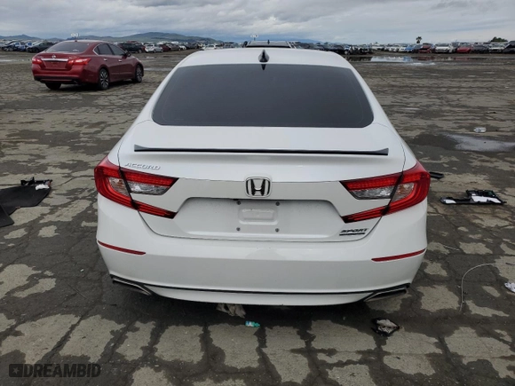 2022 Honda Accord Sedan Sport SE with VIN 1HGCV1F43NA055737, listed as a Copart auction lot 43815695 with 0 mi miles and Salvage Title. Bid and sale history available at carsss.com. Image 6.
