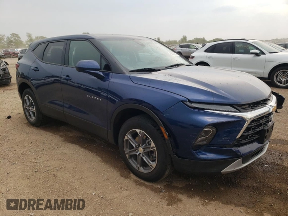 2023 Chevrolet Blazer LT with VIN 3GNKBHR4XPS101368, listed as a Copart auction lot 58520625 with 22,155 mi miles and Salvage title. Bid and sale history available at DreamBid. Image 4.
