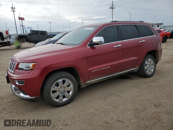 2014 Jeep Grand Cherokee Summit z VIN 1C4RJFJT8EC359165, wystawiony jako Copart lot #57037225 z przebiegiem 163 372 mil mil oraz Szkoda całkowita • Salvage title. Historia ofert i sprzedaży dostępna na DreamBid. Obrazek 1.