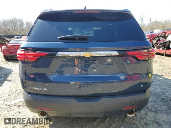 2022 Chevrolet Traverse LT Leather with VIN 1GNERHKW8NJ134324, listed as a Copart auction lot 45348315 with 59,419 mi miles and Salvage Title. Bid and sale history available at carsss.com. Image 6.
